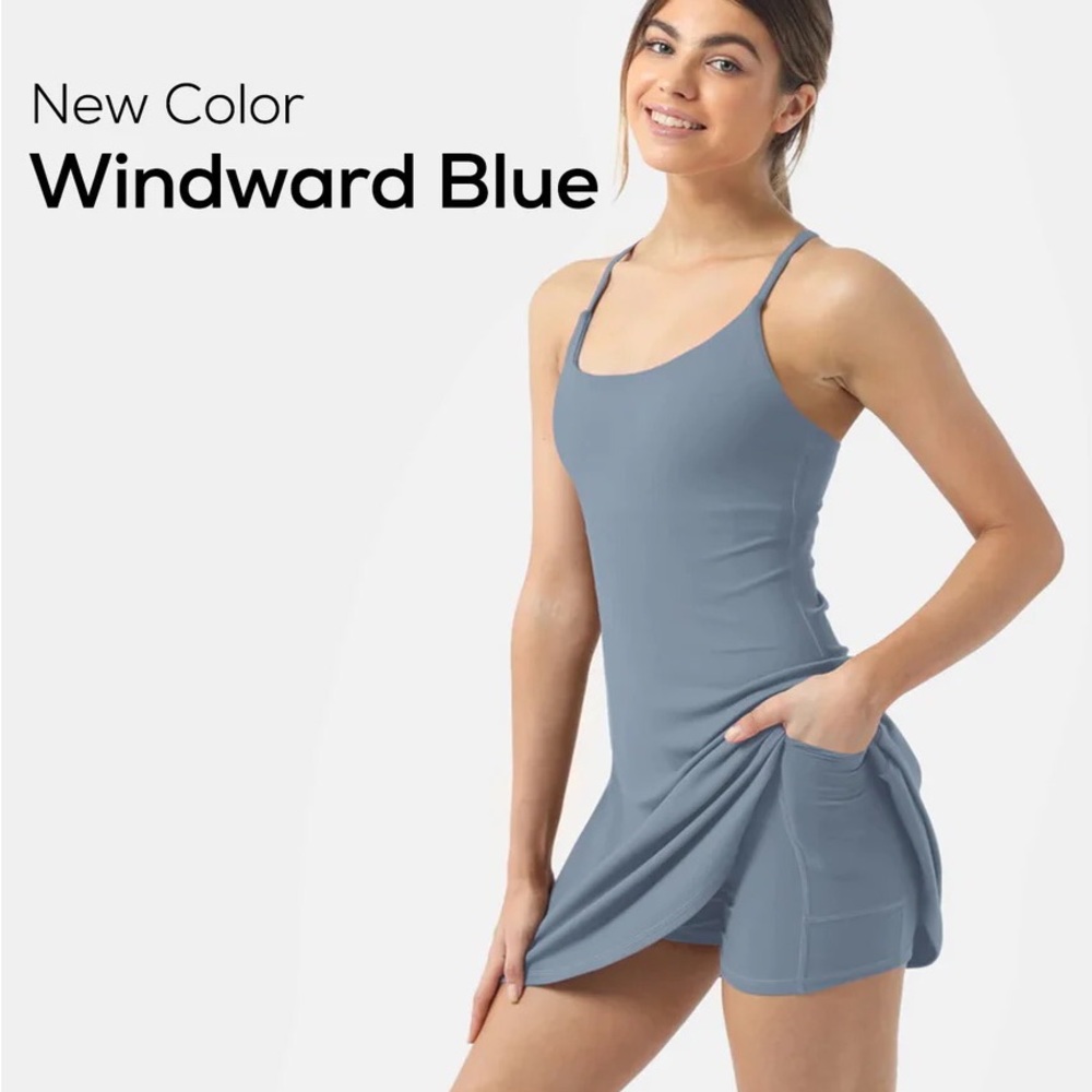 Everyday Cloudful 2-in-1 Flare Activity Dress (Blue / Size Large)